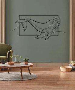 Déco Murale Baleine en Métal