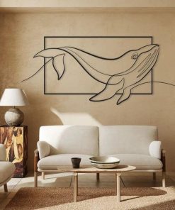 Déco Murale Baleine en Métal