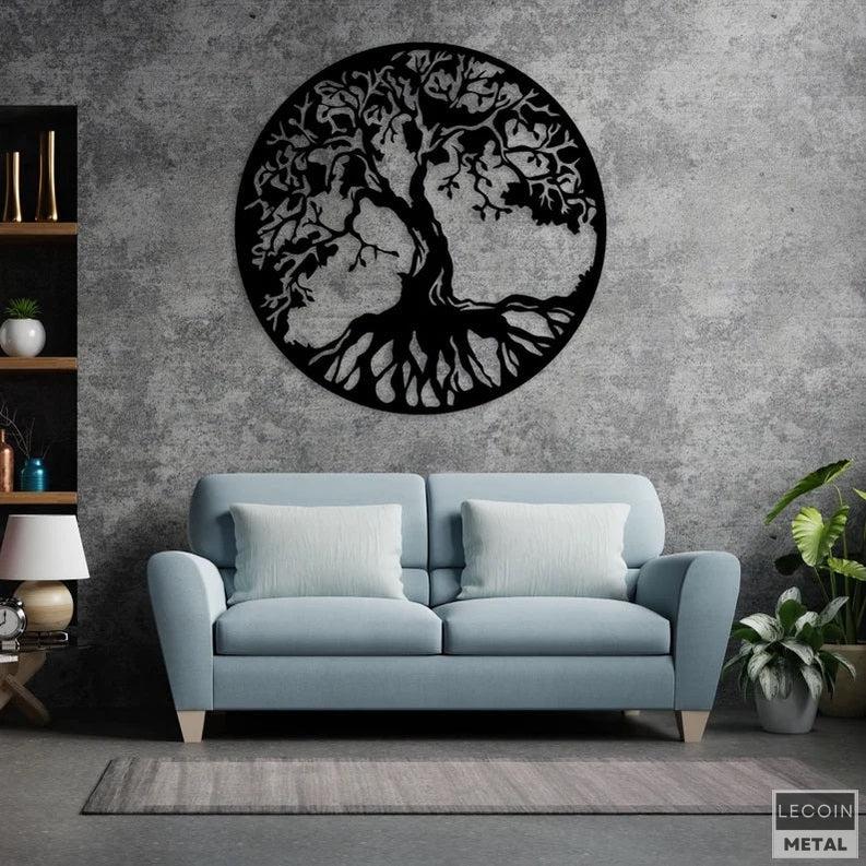 Déco Murale Design Arbre en Métal