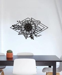 Déco Murale Florale en Métal