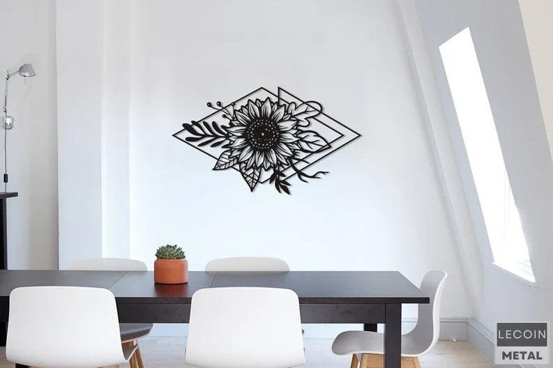 Déco Murale Florale en Métal
