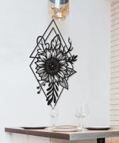 Déco Murale Florale en Métal