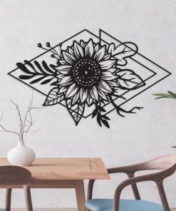 Déco Murale Florale en Métal