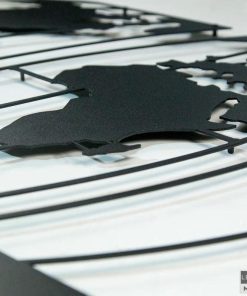 Déco Murale Moderne Mappemonde en Métal