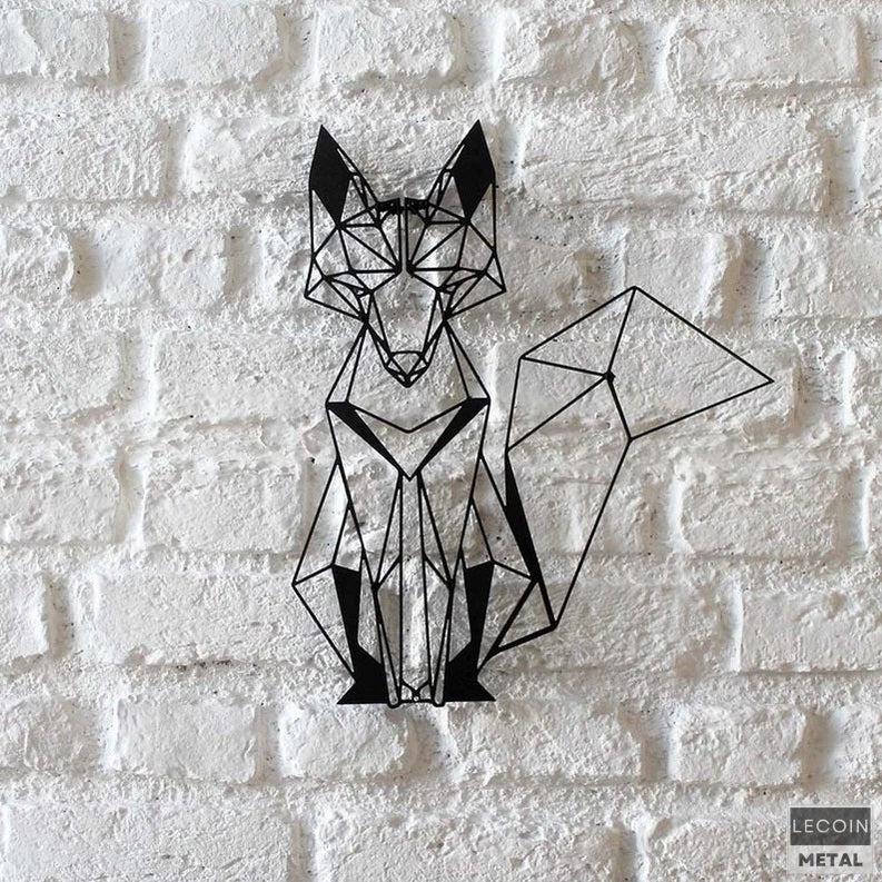 Déco Murale Renard en Métal