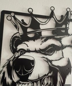 Déco Murale Tête d'Ours en Métal