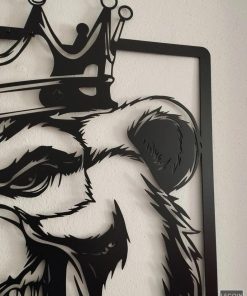 Déco Murale Tête d'Ours en Métal