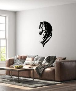 Déco Murale Tête de Cheval en Métal