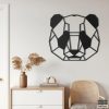 Déco Murale Tête de Panda en Métal